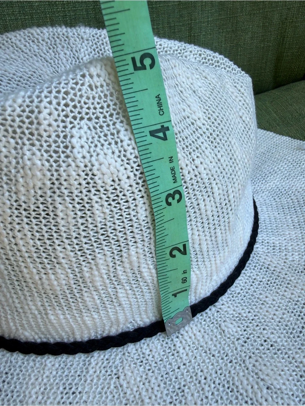 Wide Brim Straw Sun Hat with Black Trim